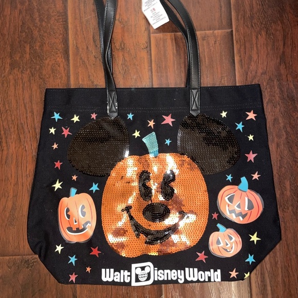 Mickey Halloween Pumpkin Tote - Picture 1 of 3